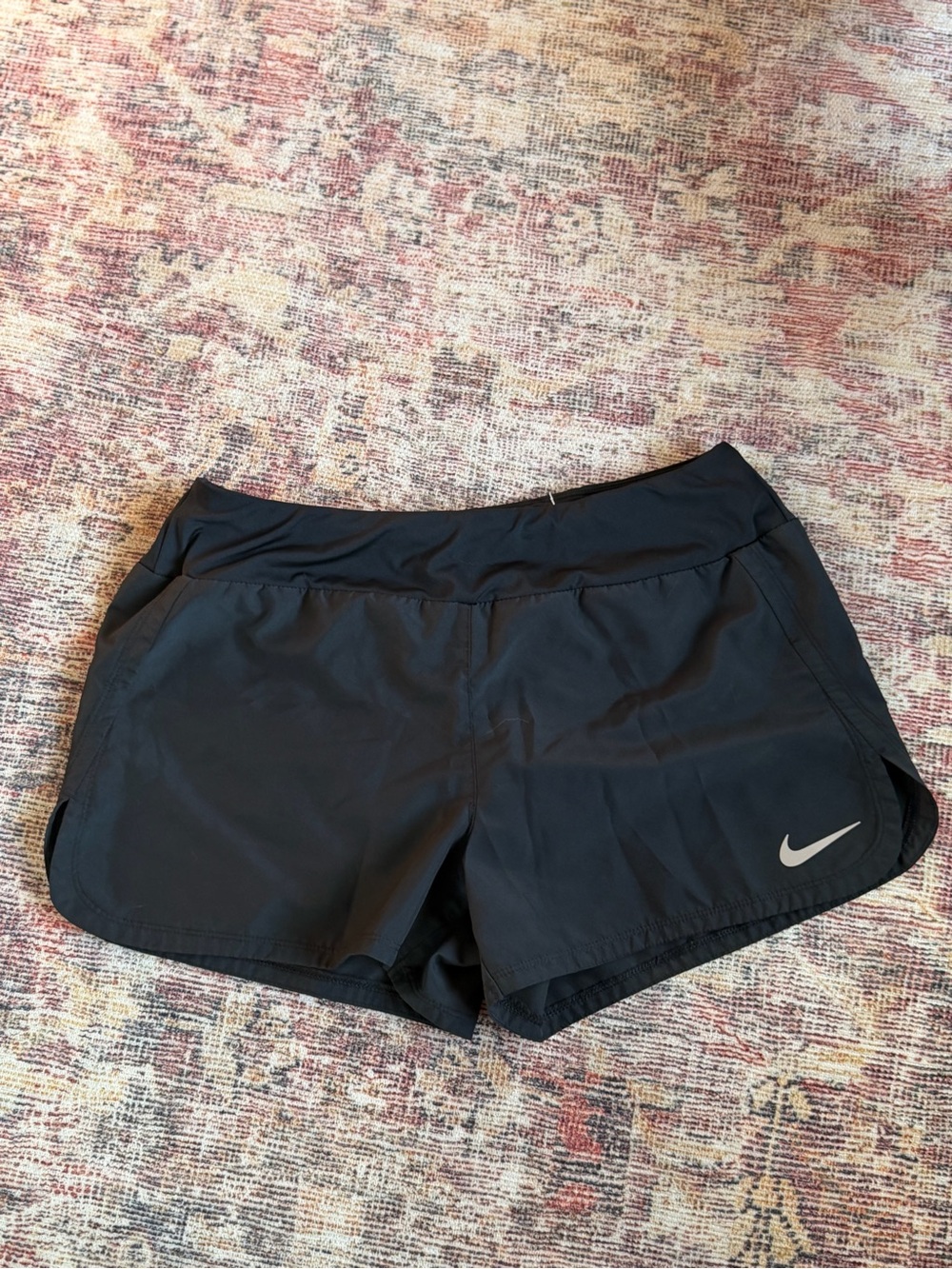 Nike Dri-FIT running shorts wide elastic waistband black Medium